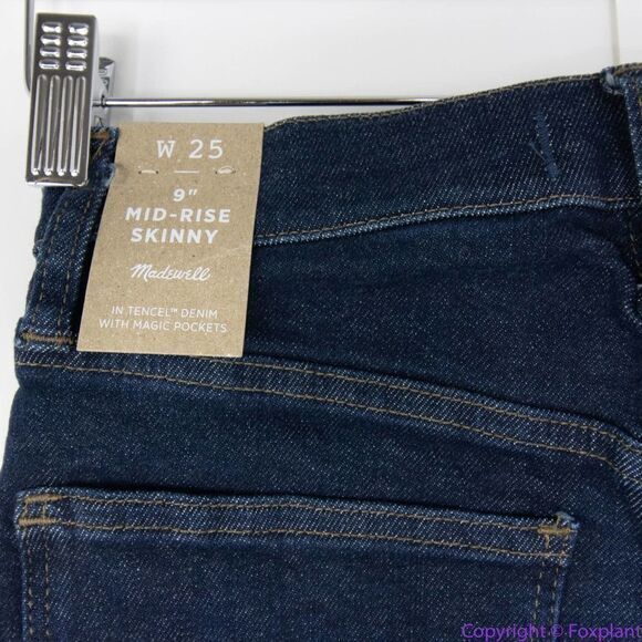 NEW Madewell 9" Mid-Rise Skinny Jeans in Orland Wash: TENCEL™ Denim, 25 - Picture 11 of 16